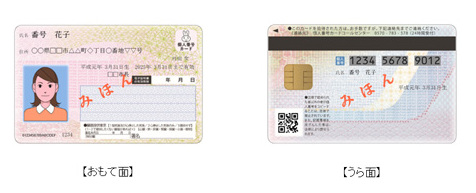 マイナンバーカード見本