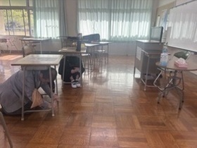 避難訓練の様子1