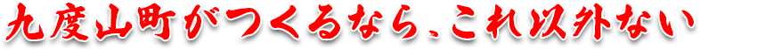 九度山町がつくるなら、これ以外ない