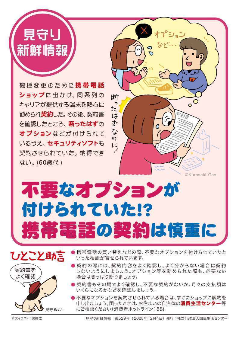 見守り新鮮情報の第529号のチラシ