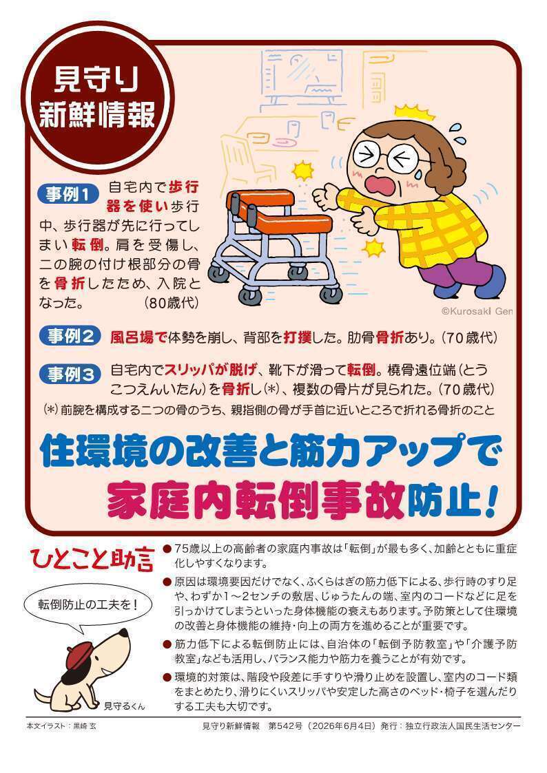 見守り新鮮情報の第542号のチラシ